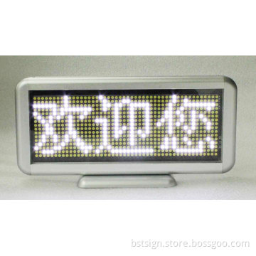 White Color Desk LED Moving Sign 16X48